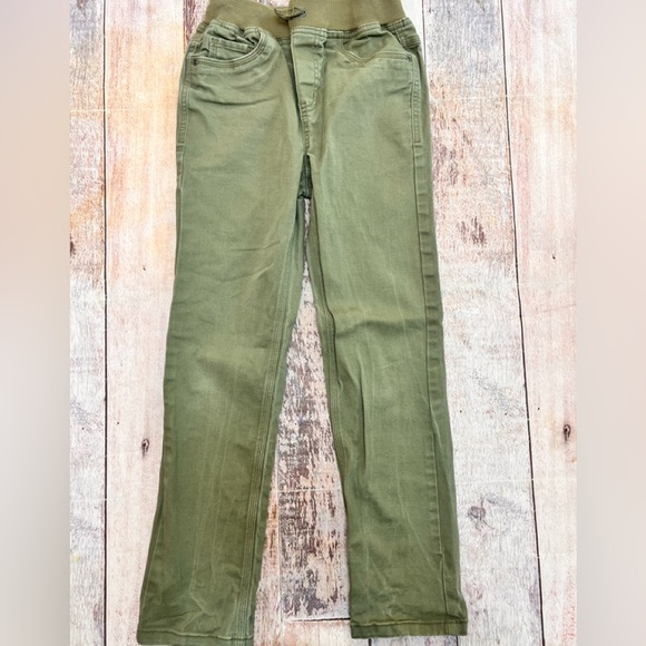 Hanna Andersson Other - Hanna Andersson green straight leg cotton pants elastic waist‎ size 140/10